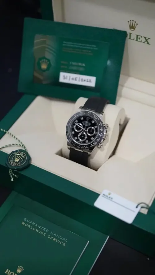 2022, New, Unworn Rolex Daytona, Diamond Dial Full Set, WRecepit, REF-116519LN-3