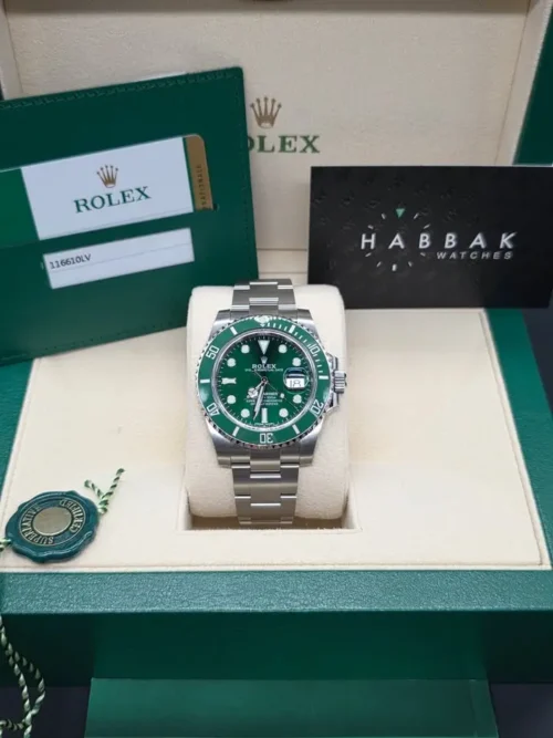 New, Unworn Rolex Submariner Hulk 2019. Factory Stickers, REF116610LV-3