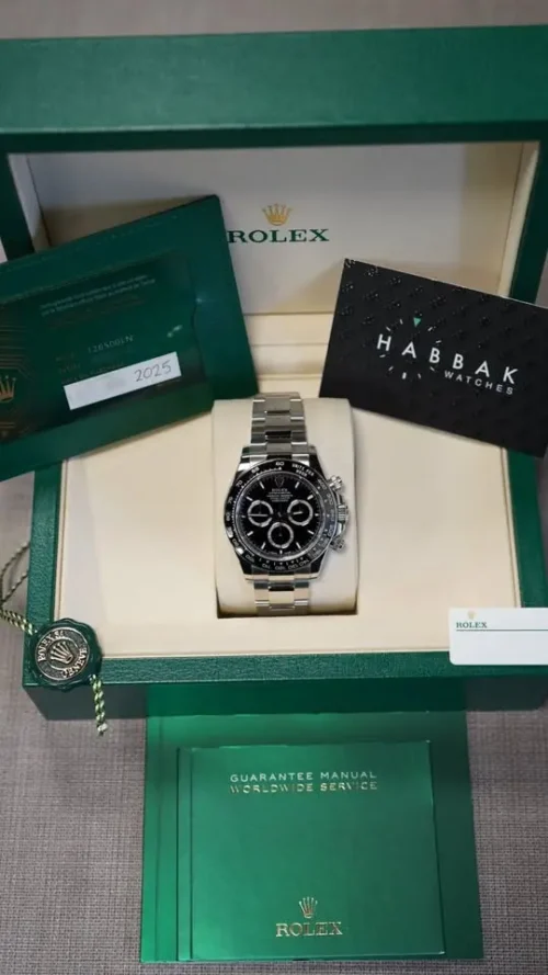 Rolex Cosmograph Daytona, 2025, New, Unworn, Full Set REF 126500LN-3