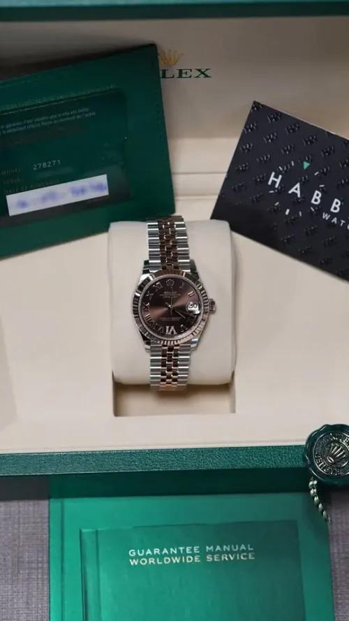 Rolex Datejust 31, Chocolate Diamond Dial, 2026, New, Unworn, Full Set, REF 278271-3