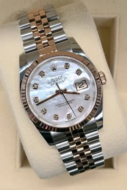Rolex Datejust 36, Mother Of Pearl Dial, Immaculate Condition, With Box & Papers, REF 116231