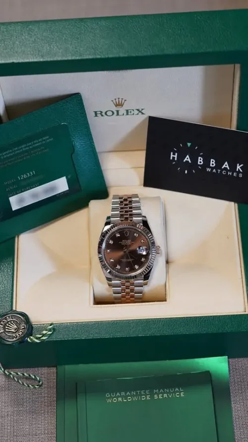 Rolex Datejust 41, Diamond Dot Dial, With Box & Papers, REF 126331-2