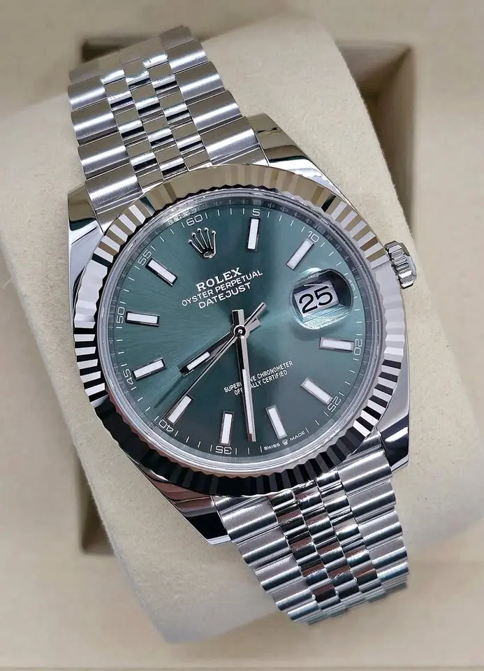 Rolex Datejust 41, Mint Green, 2025, New, Unworn, Box & Papers, REF - 126334 Rolex Datejust 41, Mint Green, 2025, New, Unworn, Box & Papers, REF - 126334