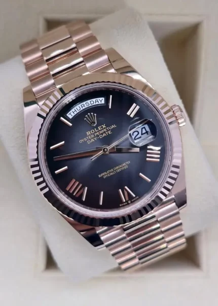Rolex Day-Date 40 Ombré Oscars Dial, 2025, New, Unworn, Full Set, REF 228235