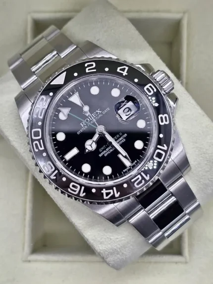 Rolex GMT-Master II Black Dial Used Like New, With Box & Papers REF 116710LN