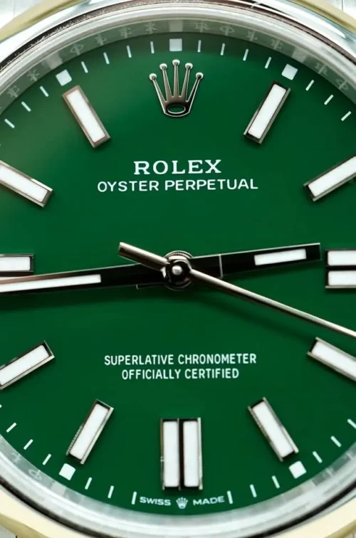 Rolex Oyster Perpetual 41, Green Dial, 2025, New, Unworn, Full Set, REF 134300-2