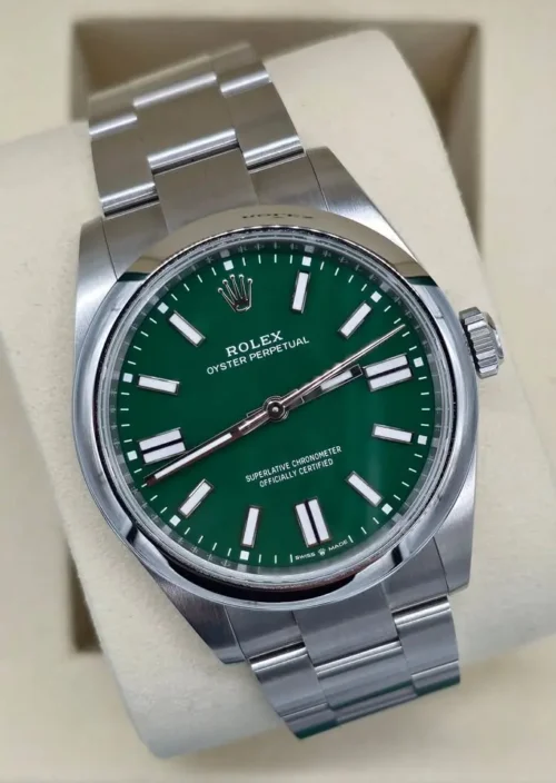 Rolex Oyster Perpetual 41, Green Dial, 2025, New, Unworn, Full Set, REF 134300