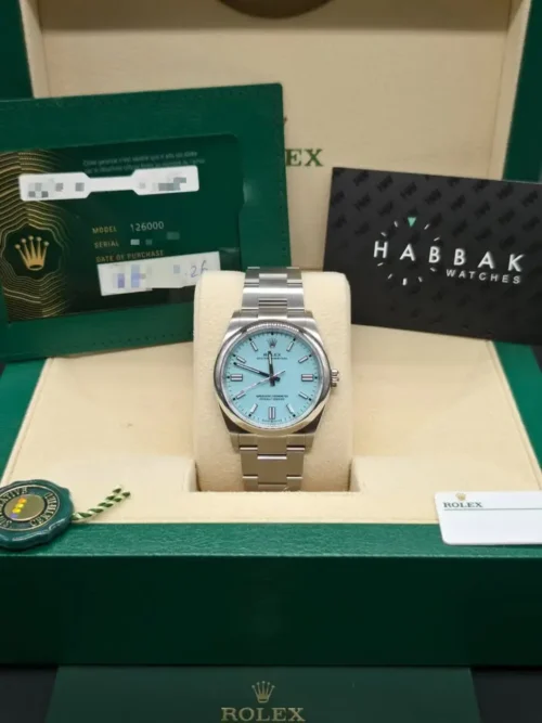 Rolex Oyster Perpetual Tiffany Dial 36mm, 2026, New Unworn Full Set, REF 126000-3
