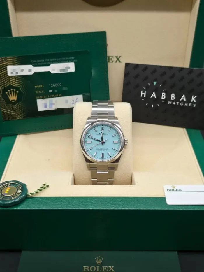 Rolex Oyster Perpetual Tiffany Dial 36mm, 2026, New Unworn Full Set, REF 126000-3