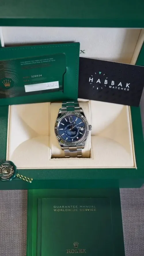 Rolex Sky-Dweller Blue Dial, 2022, New, Unworn, Box & Papers, REF 326934-3