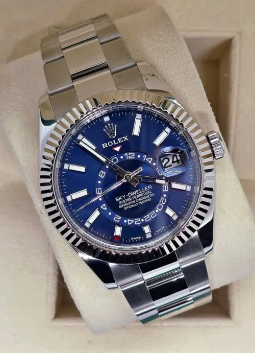 Rolex Sky-Dweller Blue Dial, 2022, New, Unworn, Box & Papers, REF 326934