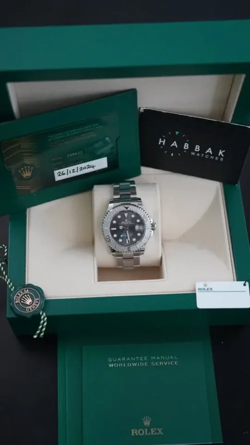 Rolex Yacht-Master 37, Rhodium Dial, 2024, New, Unworn, Full Set, REF 268622-3