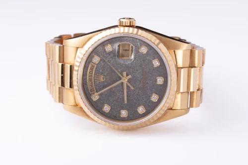 1986 Rolex Day-Date Fossil (crack) dial Box Papers AW2943-4