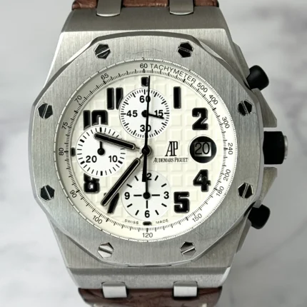 Audemars Piguet Royal Oak Offshore Chronograph 42mm Safari Steel Leather Band (2)