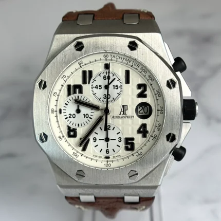 Audemars Piguet Royal Oak Offshore Chronograph 42mm Safari Steel Leather Band
