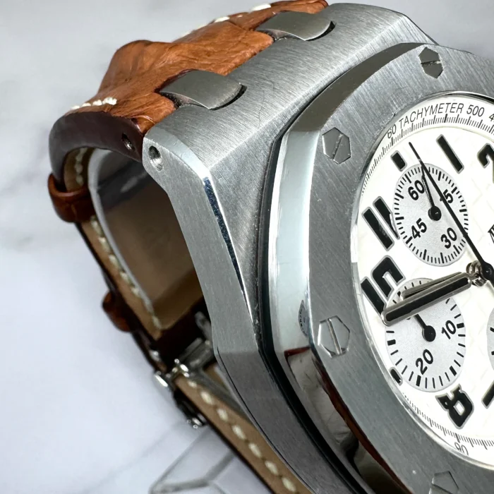Audemars Piguet Royal Oak Offshore Chronograph 42mm Safari Steel Leather Band (5)