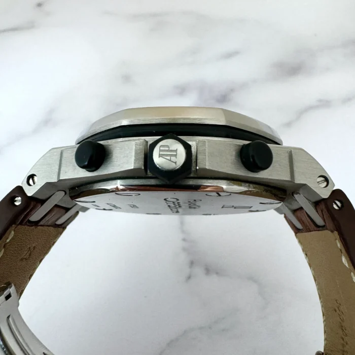 Audemars Piguet Royal Oak Offshore Chronograph 42mm Safari Steel Leather Band (7)