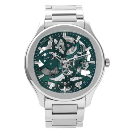 Piaget Polo Skeleton G0A47008 green skeleton dial front view