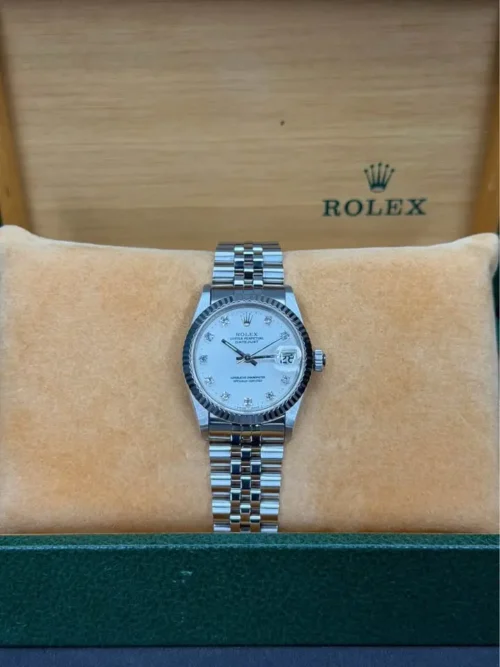 Rolex Datejust 31mm Silver Diamond dial 💎 68274 Jubilee Bracelet 1986-2