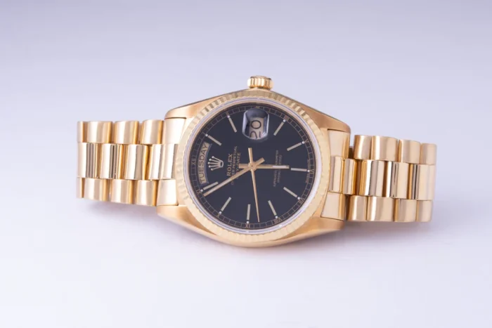 Rolex Day-Date 18078 Black Stick Marker Dial AW29745-4