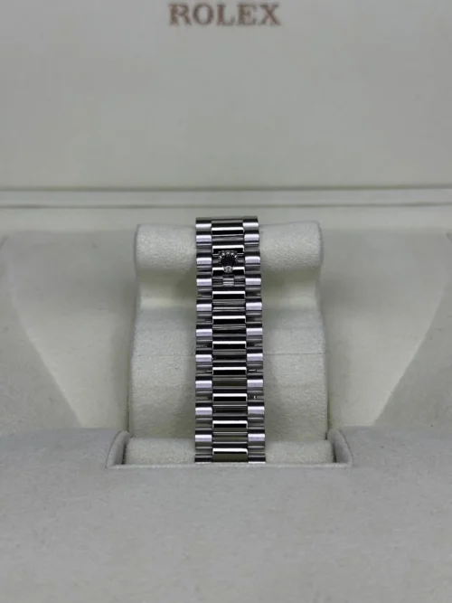 Rolex Day-Date Platinum 36mm 118206 Silver Diamond Dial 2011-3