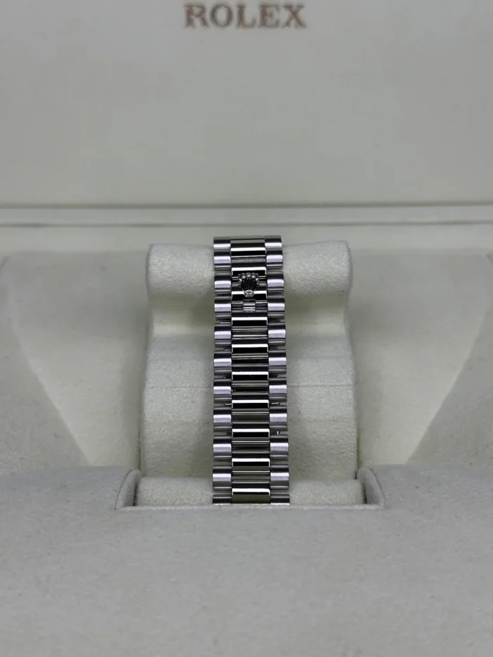 Rolex Day-Date Platinum 36mm 118206 Silver Diamond Dial 2011-3