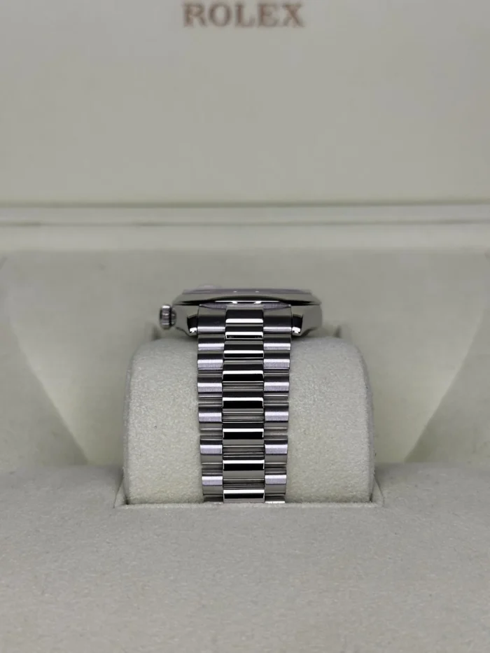 Rolex Day-Date Platinum 36mm 118206 Silver Diamond Dial 2011-4