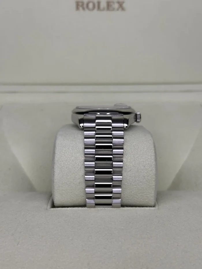 Rolex Day-Date Platinum 36mm 118206 Silver Diamond Dial 2011-5