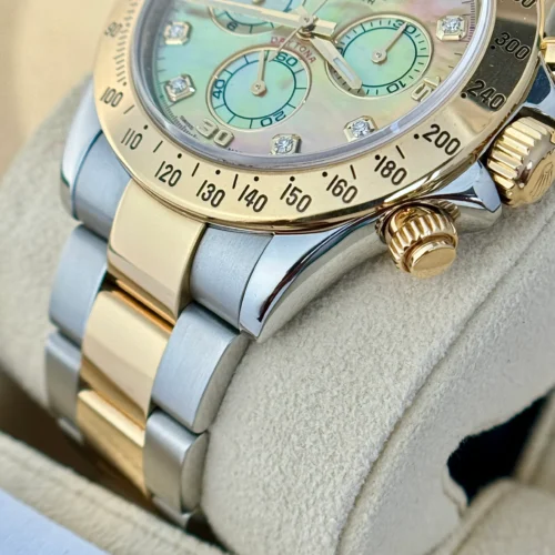 Rolex Daytona Cosmograph Daytona 40 Mother of Pearl Diamond Dial Steel 18K Gold (10)