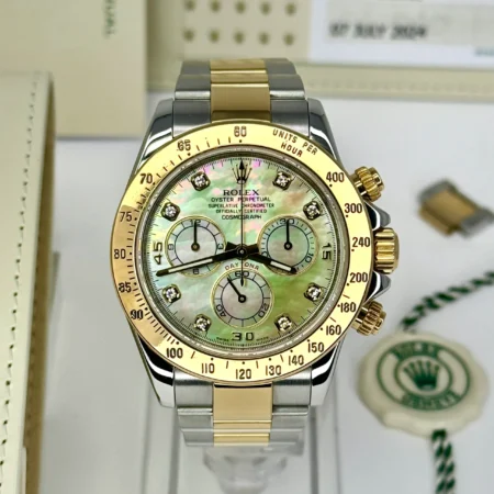 Rolex Daytona Cosmograph Daytona 40 Mother of Pearl Diamond Dial Steel 18K Gold (2)