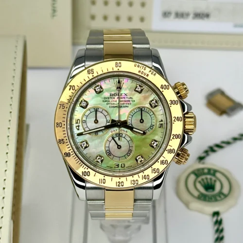 Rolex Daytona Cosmograph Daytona 40 Mother of Pearl Diamond Dial Steel 18K Gold (2)