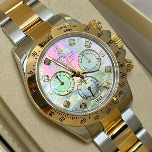 Rolex Daytona Cosmograph Daytona 40 Mother of Pearl Diamond Dial Steel 18K Gold (5)
