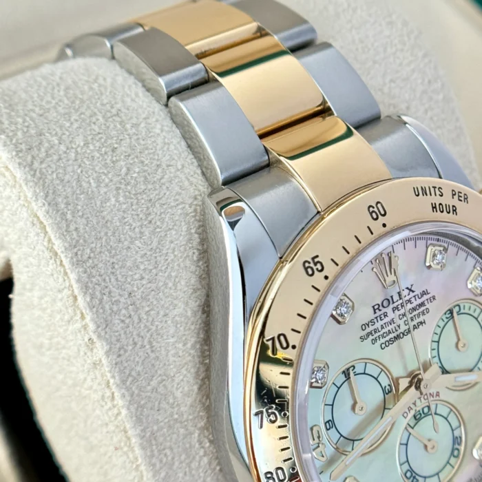 Rolex Daytona Cosmograph Daytona 40 Mother of Pearl Diamond Dial Steel 18K Gold (7)