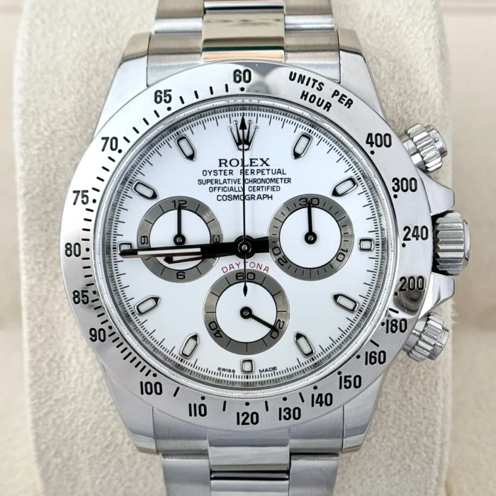 Rolex Daytona Cosmograph Daytona 40mm White Dial APH DIAL 2010 116520 Steel (2)