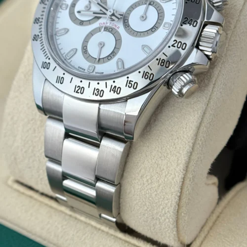 Rolex Daytona Cosmograph Daytona 40mm White Dial APH DIAL 2010 116520 Steel (6)