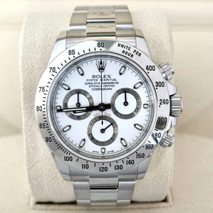 Rolex Daytona Cosmograph Daytona 40mm White Dial APH DIAL 2010 116520 Steel