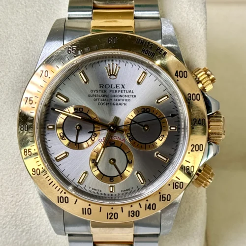 Rolex Daytona Rare Slate Grey Dial Two Tone Steel 18K Gold Ref 16523 Year 1997 (2)