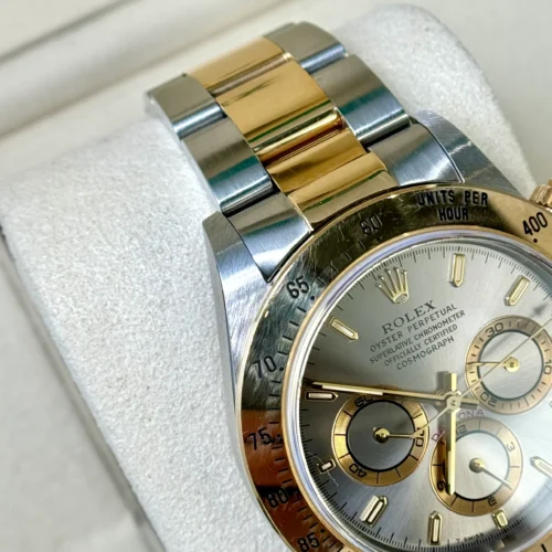 Rolex Daytona Rare Slate Grey Dial Two Tone Steel 18K Gold Ref 16523 Year 1997 (4)