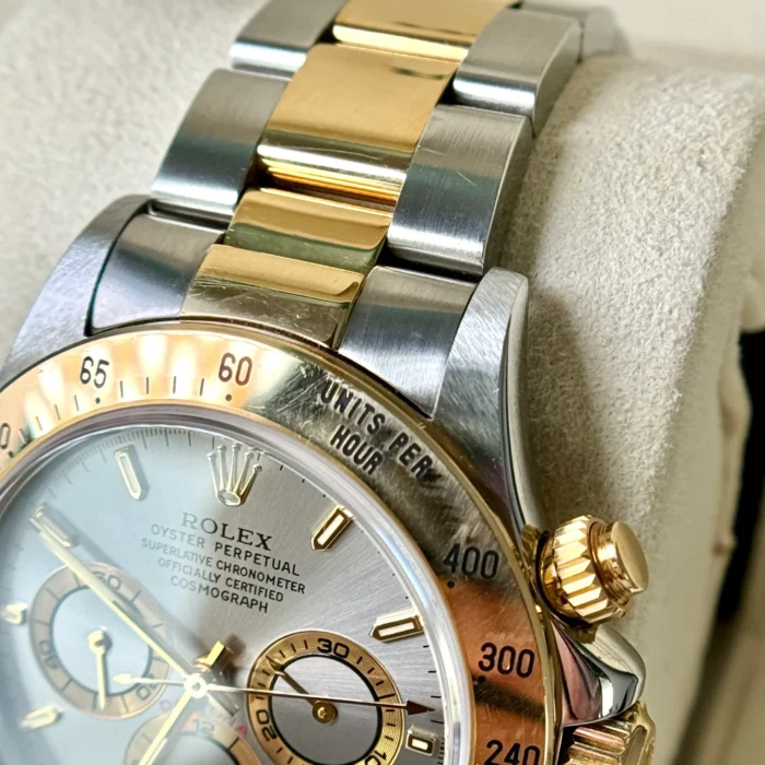 Rolex Daytona Rare Slate Grey Dial Two Tone Steel 18K Gold Ref 16523 Year 1997 (6)