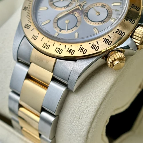 Rolex Daytona Rare Slate Grey Dial Two Tone Steel 18K Gold Ref 16523 Year 1997 (7)