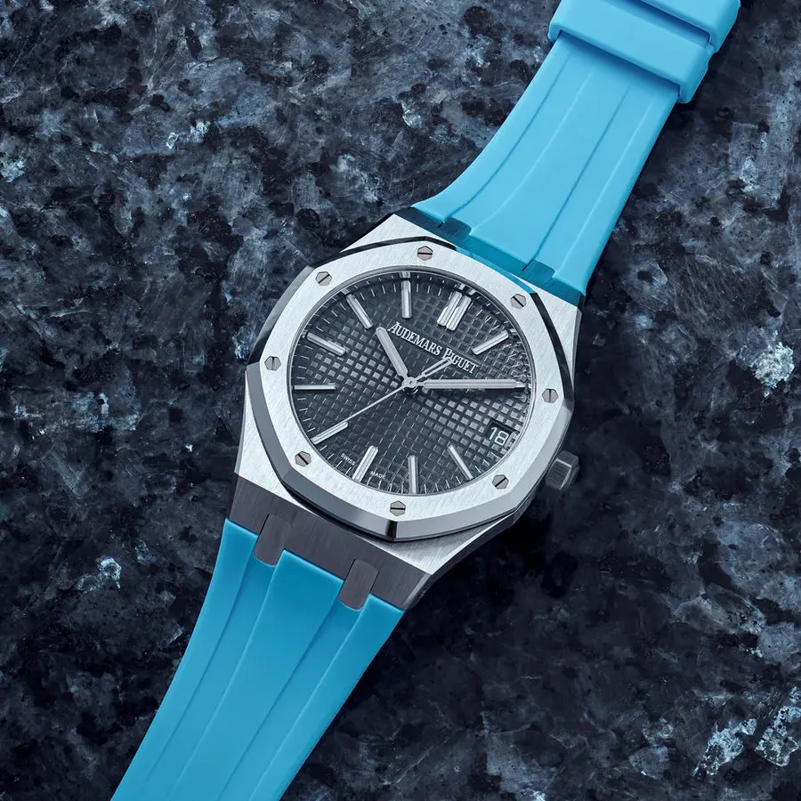 Rubber strap - For all 41mm Audemars Piguet Royal Oak watches - Blue